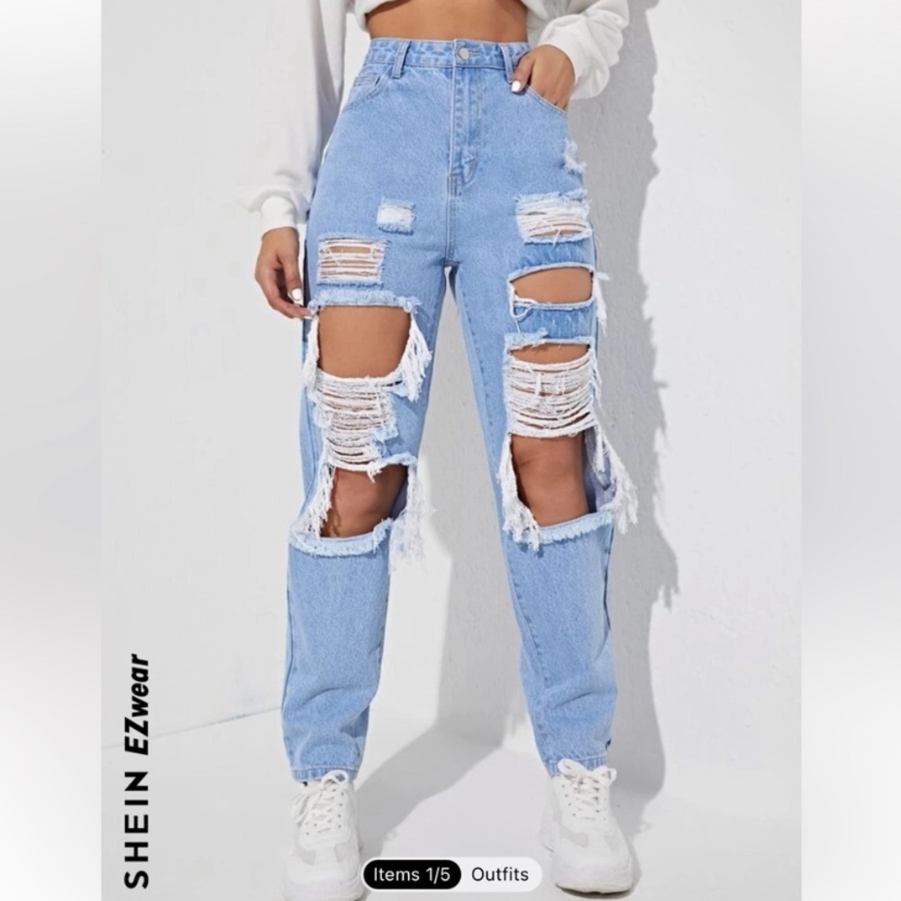 SHEIN ripped jeans